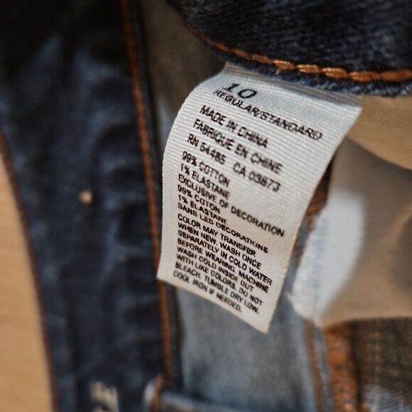 American Eagle Jeans Womens 10 Blue Artist Flare Dark Wash - Picture 4 of 12